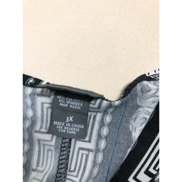 Dots Woman Dress 3XL Faux Wrap Sheath Sleeveless Boho Boxy Black Vacation Resort - Picture 7 of 8